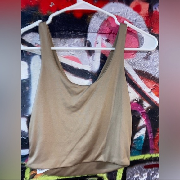 Amisu Tops - Amisu Chic Beige Tank Top-XS